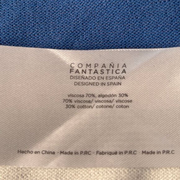 Compania Fantastica Striped Lightweight Cardian with Bow in Blue and White - Picture 7 of 8